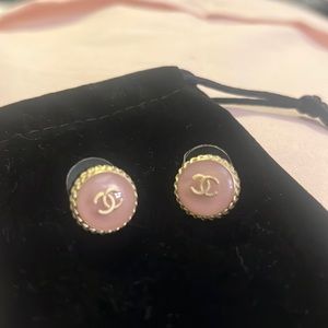 Pink C earrings